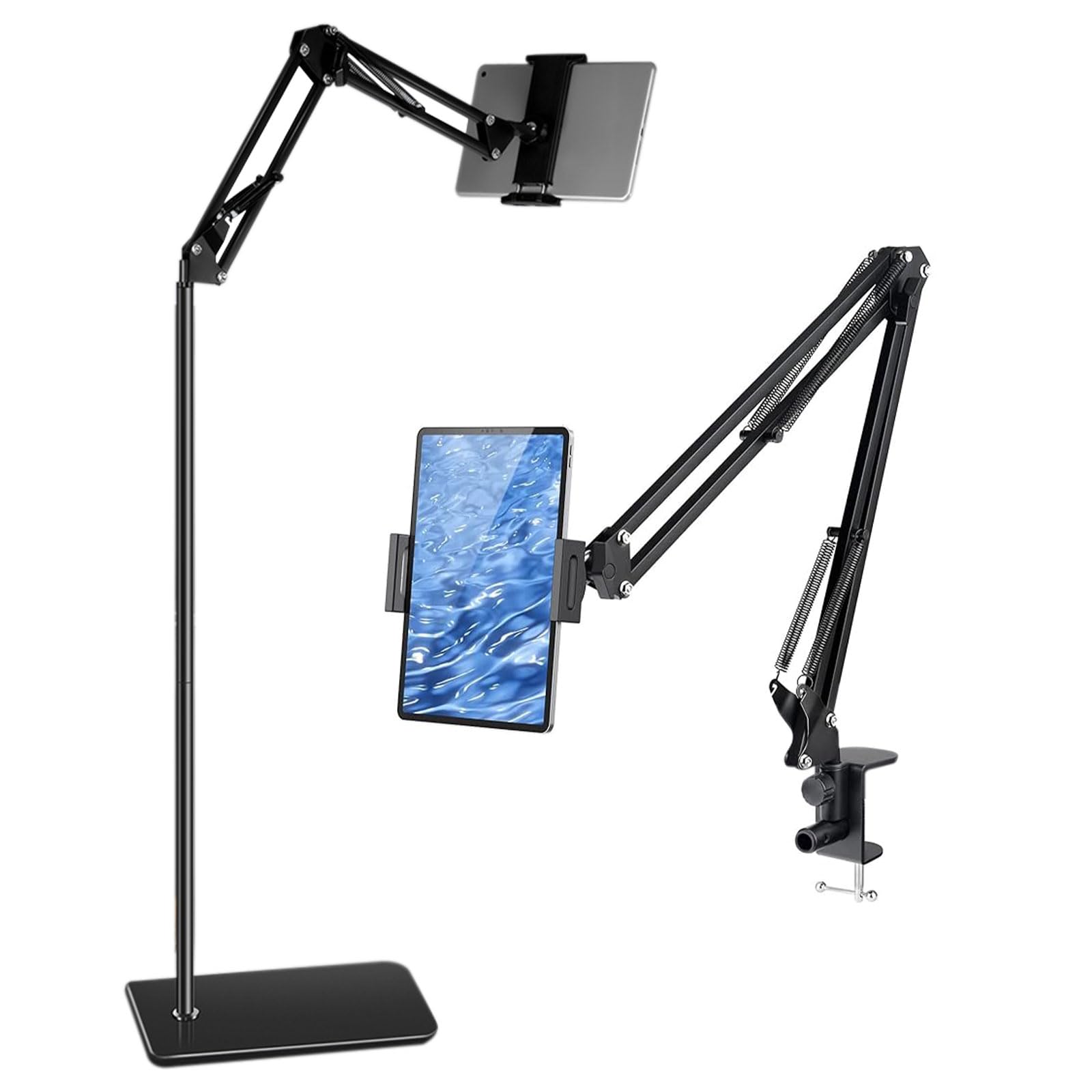 Tablet Floor Stand,Tabletop Stand Phone Holder, 360 Adjustable & Height Adjustable Compatible with Phone/iPad (Cantilever+Table,155CM)