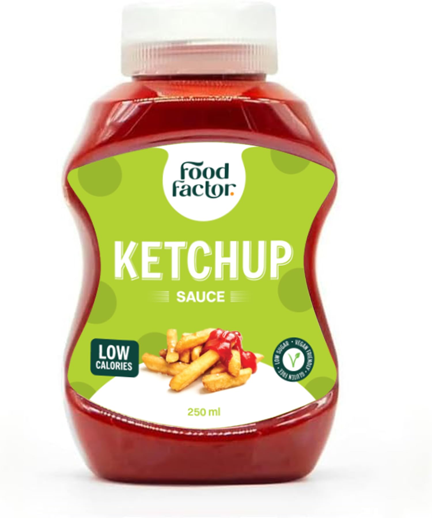 Food FactorKetchup Sauce | Made in Italy | Zero Fat, Low Calorie, Gluten Free, Suitable For Vegan, Keto Friendly Use it with French Fries, Sandwich 250g (Ketchup)