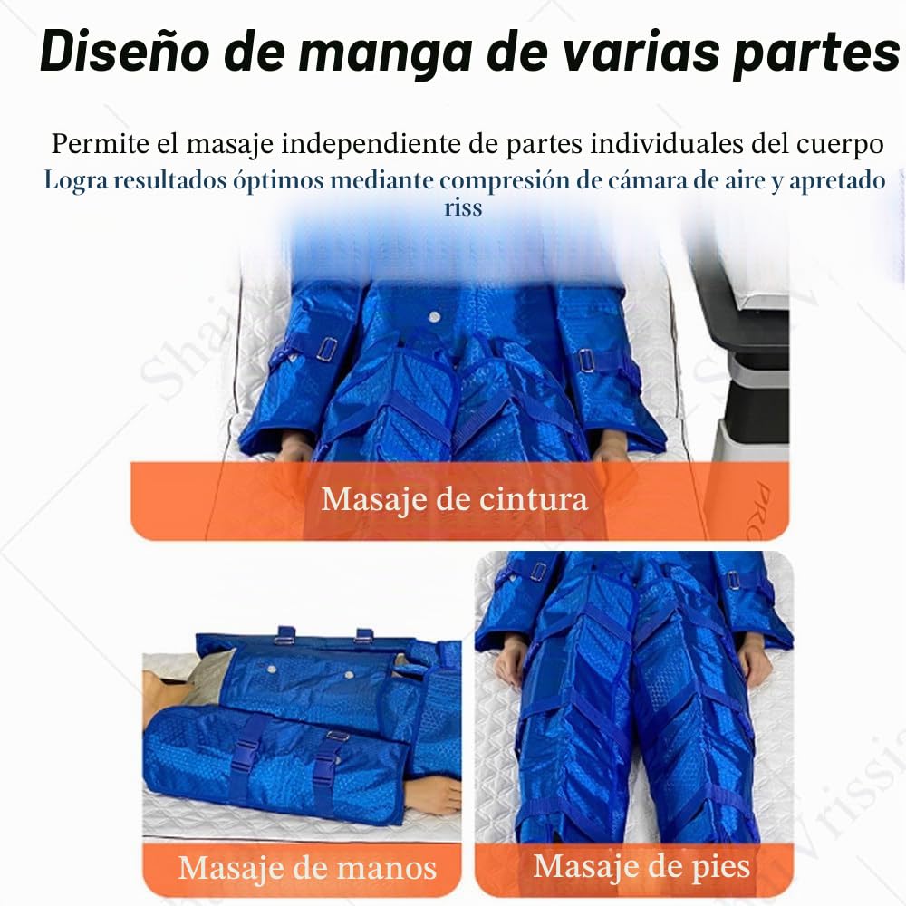 Presoterapia Para Casa,Drenaje Linfático Por Presión De Aire,Masajeador Muscular Airpress,4 Programas Y 3 Intensidades，para Brazos,Piernas,Glúteos Y Abdomen Purple