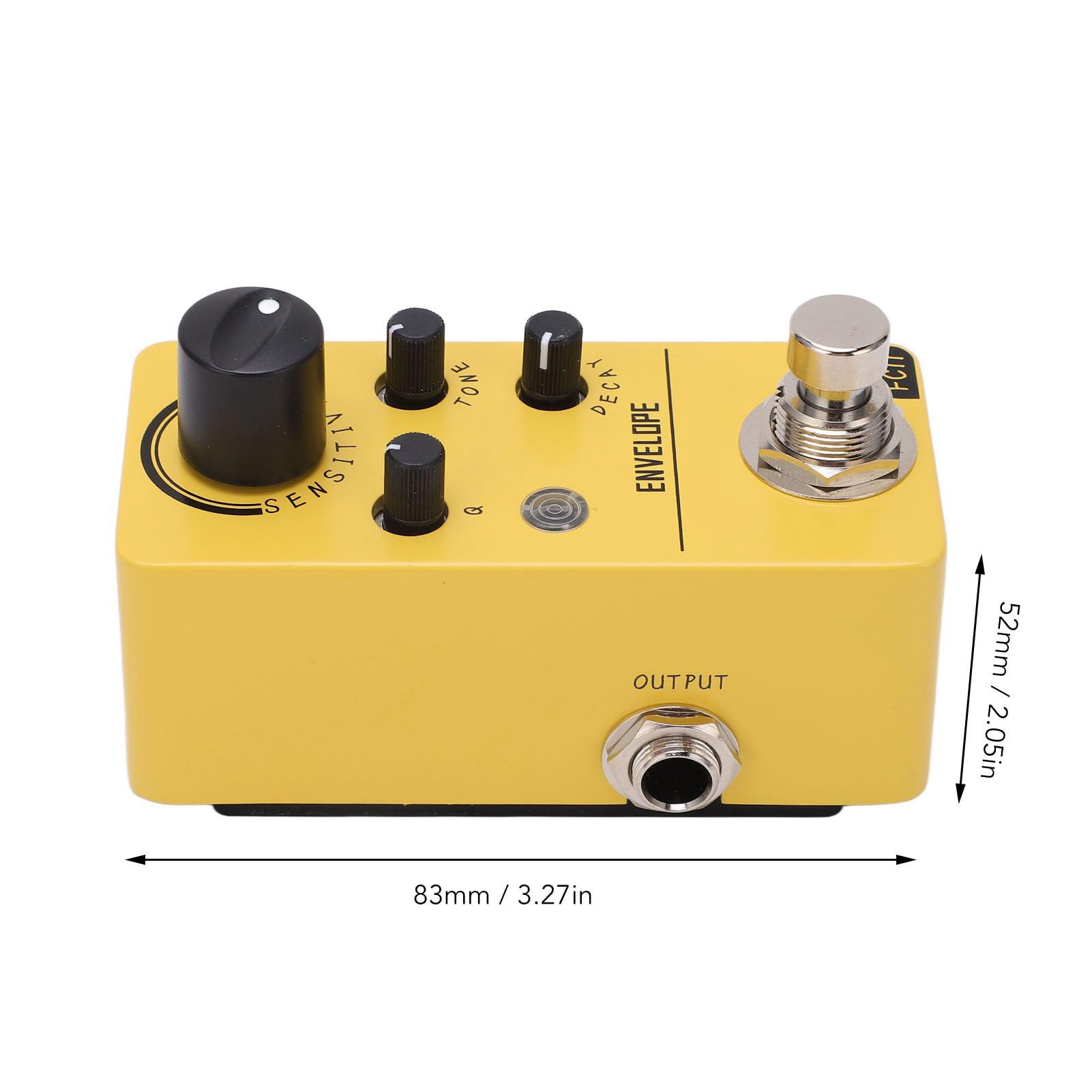 Pedale Effetto per Chitarra Elettrica Design Giallo Compatto per un Suono Professionale Durante Lezioni di Musica e Feste