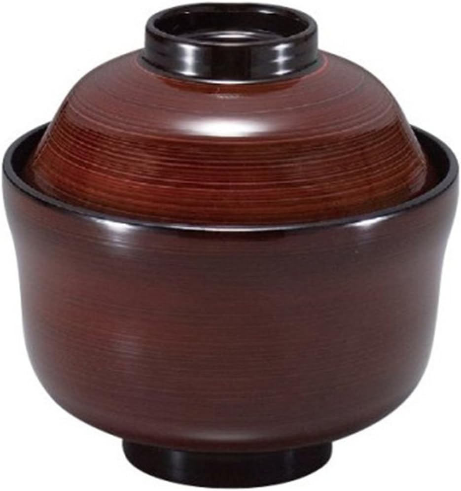 Soup Bowl, Tea (Brown) φ4.1 x H 4.1 inches (10.5 x 10.3 cm), Heat Resistant ABS 5-218-1