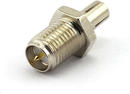 DGZZI Paquete de 2 adaptadores coaxiales RF SMA a TS9 Conector coaxial Jack RP SMA hembra a TS9 Plata