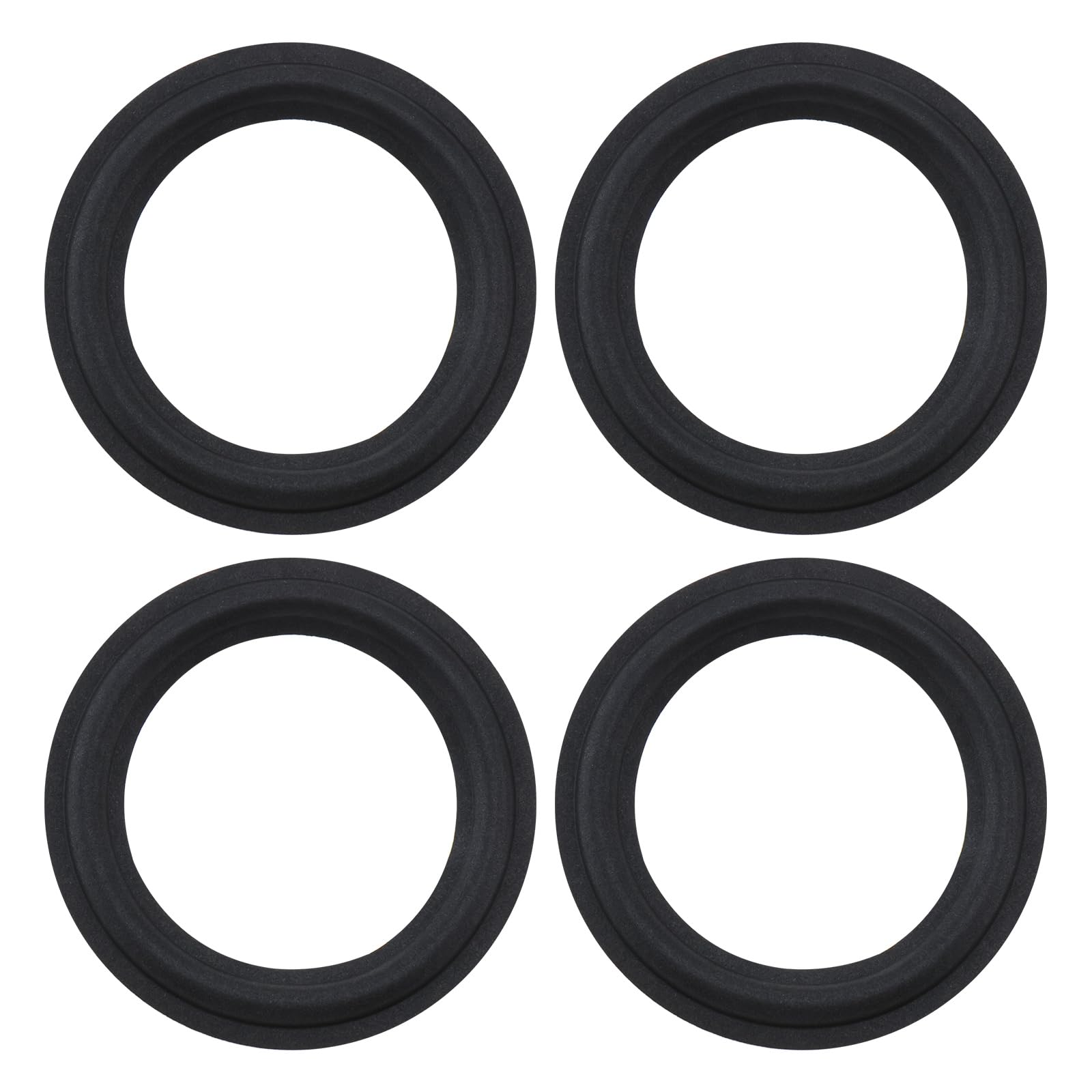 Kit riparazione altoparlanti 16,5 cm, bordo in schiuma, 4 pezzi, diametro interno 106 mm, diametro esterno 152,7 mm, nero