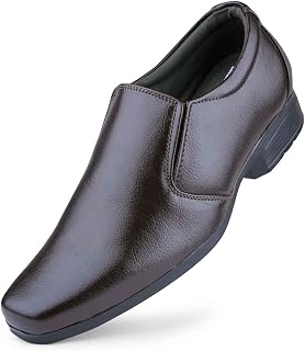 Men’s Black Formal Shoes– Classic Office Business Dress Shoes, Slip On Style, Lightweigh…
