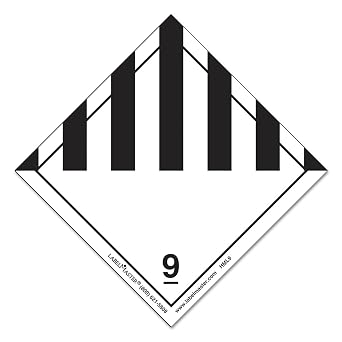 Labelmaster HML9 Miscellaneous Dangerous Goods Label, Paper, Hazmat, 4" x 4" Pack of 500