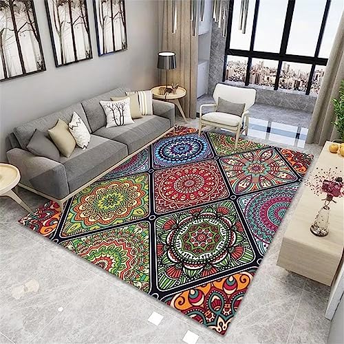 Tapis de décoration rouge fleur carré 80X160cm pour la maison - 2