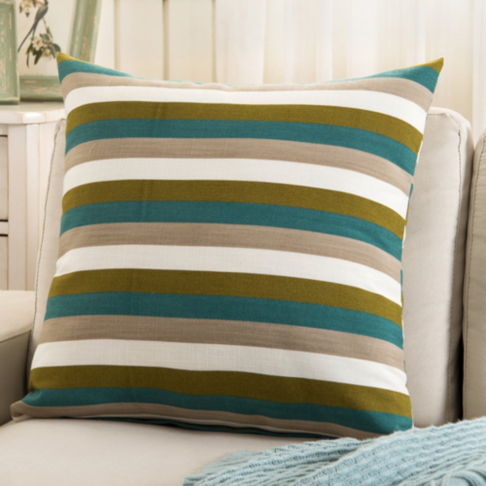 Coussin canapé ergonomique rayé pour soutien lombaire de bureau