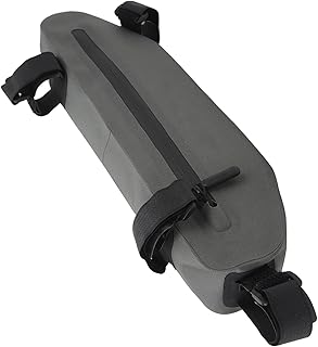 Bolsa de Quadro de Bicicleta à Prova D'água, Bolsa de Triângulo de Bicicleta 600D TPU Sob o Tubo Superior Bolsa de Canto para Acessórios de Ciclismo Cinza