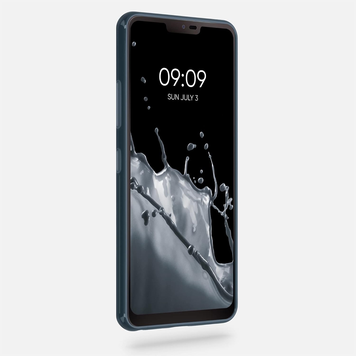 kwmobile Case Compatible with LG G7 ThinQ/Fit/One Case - Soft Slim Protective TPU Silicone Cover - Dark Slate