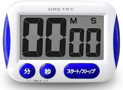 Amazon Dretec ドリテック 見やすい大画面タイマー 最大セット時間99分59秒 簡単操作 もとのセット時間に戻るリピート機能 ブルー キッチンタイマー オンライン通販