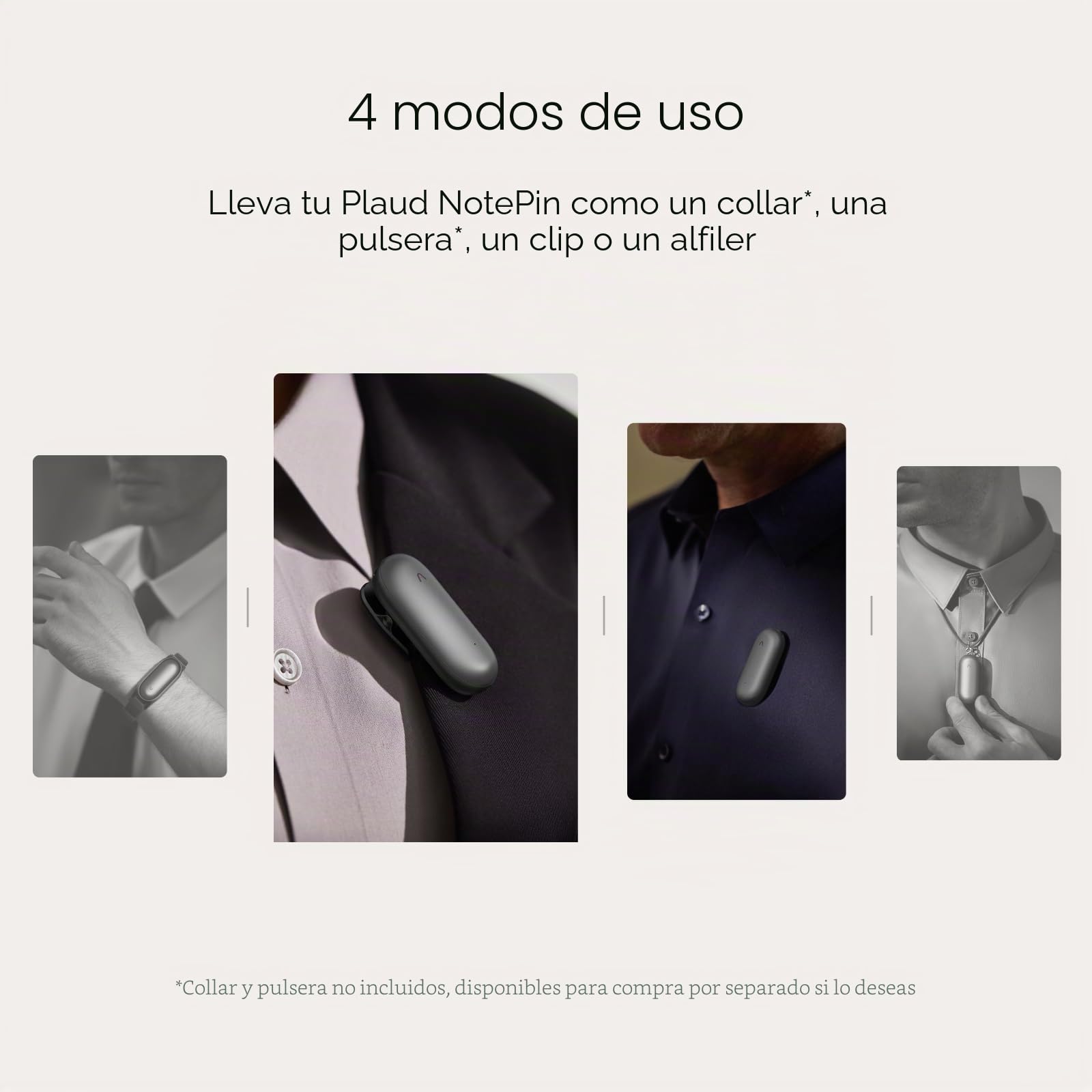 Pack Plaud Note Pro y NotePin, Grabadora de Voz con IA, Control por App para Tomar Notas, transcripción y Resumen con IA, soporta 112 Idiomas, 64 GB, grabadora de Audio para conferenc