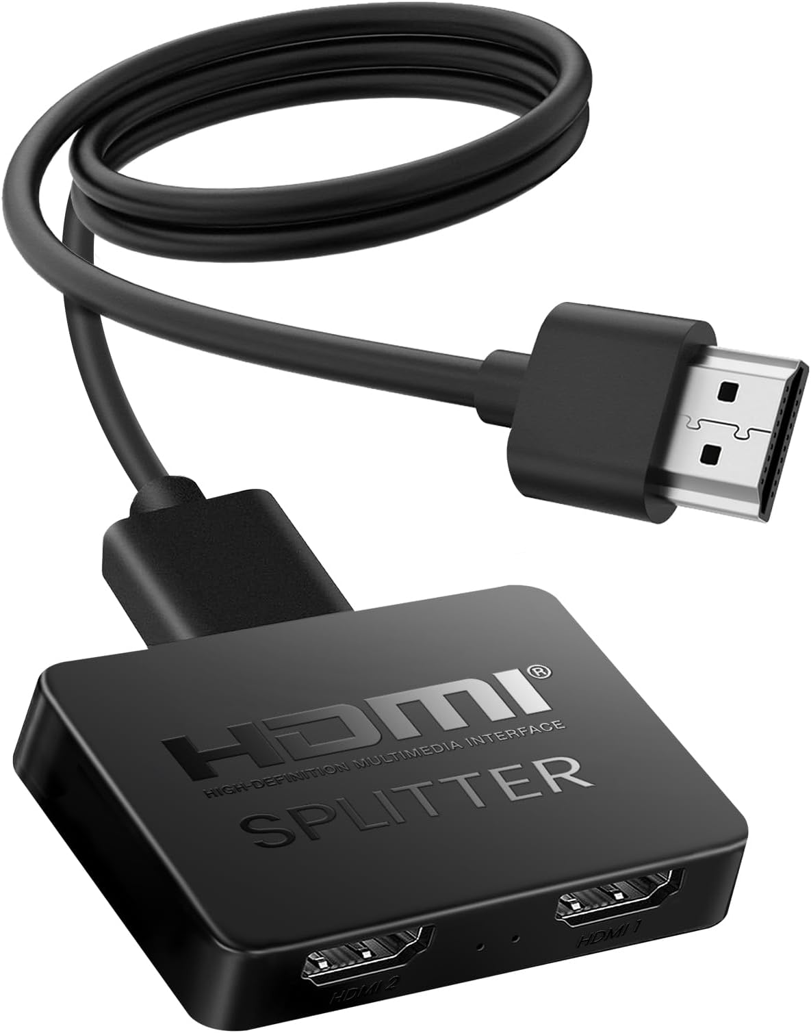 HDMI Splitter 1 in 2 Out, 4K HDMI Splitter Not for Extended Display (Mirror Only/Copy Mode),Sends Same Content to 2 Screens(Need Power 5V 1A), Works with Laptop,TV,Monitor(Hdmi Cable Not Included)