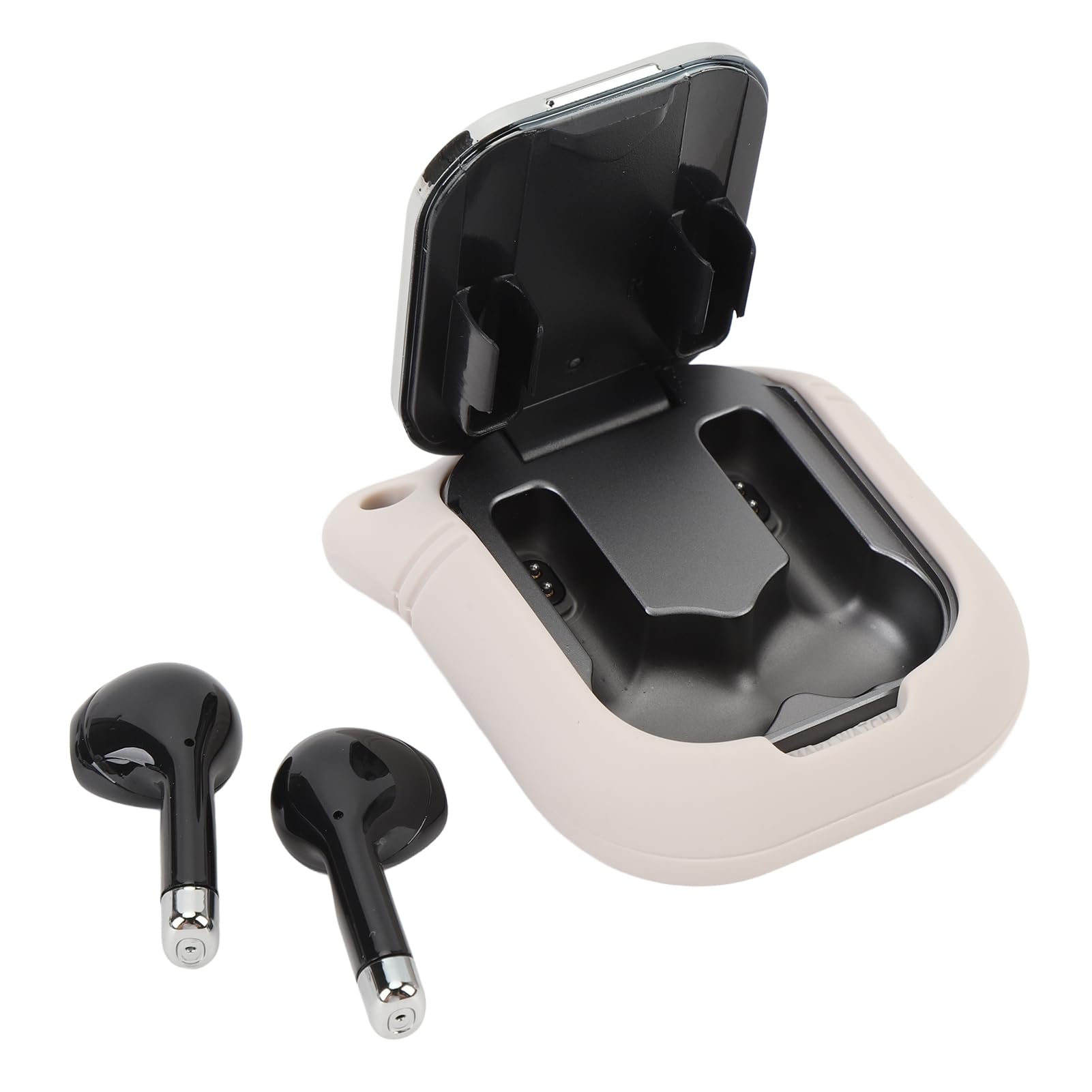 Inteligentny Zegarek 2 w 1 ze Słuchawkami Stylowe Połączenie Bluetooth Odtwarzanie Muzyki dla Miłośników Sportu 2,01-calowy Ekran Dotykowy TFT (Srebrny żel)