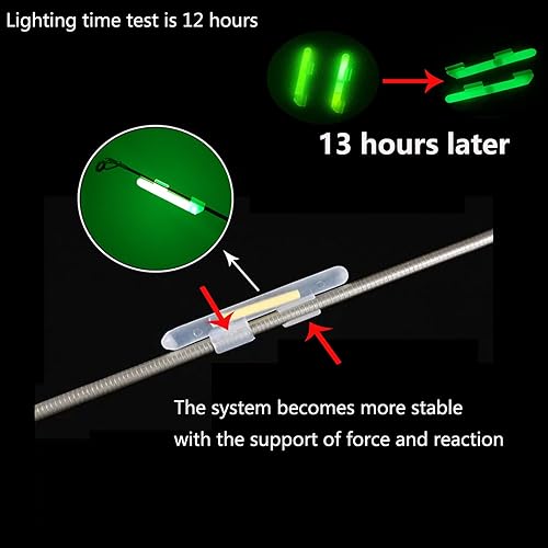 Miniatura 3 de 20 varillas de brillo de pesca a granel para puntas de caña, bastones brillantes de caña de pescar, puntas brillantes para cañas de pescar, 20