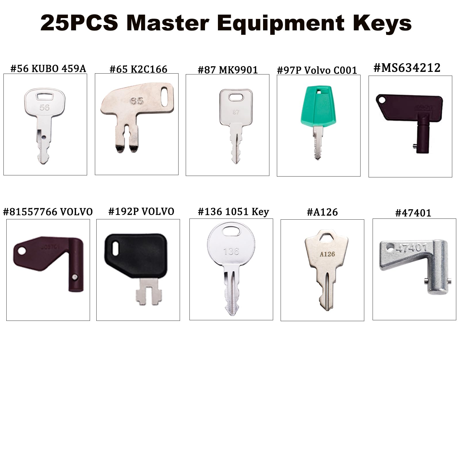 25 Ignition Starter Plant Key Set - Image 3
