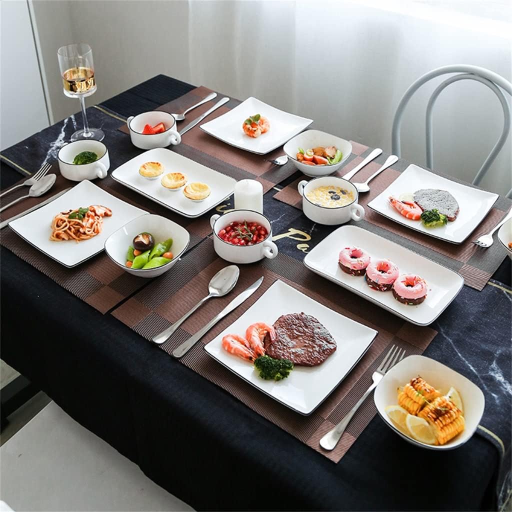 Cutlery Combination Plate Placemat Set Tableware Full Set Western Food Plate Household