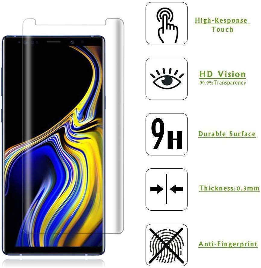 Coding Samsung Galaxy Note 9 Screen Protector, Tempered Glass Screen Protector [Force Resistant Up to 11 Pounds] [Full Screen Coverage] [Case Friendly] for Samsung Note 9 (Released in 2018)