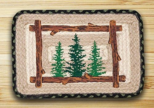 Earth Rugs 59-SW116TT SW-116 Tall Timbers 10x15 Rectangle Swatch, 10" x 15", Black/Green