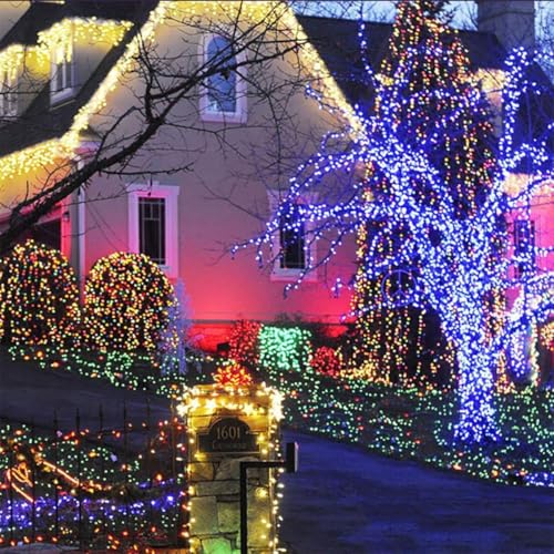 Image of CBK Solar Fairy String Light 10 Meter Inbuilt Rechargable Batery IP65 Waterproof 8 Mode Copper Wire Outdoor /Indoor Solar Powered Led String Light Decorations for Garden Yard Balcony (RGB Colour)