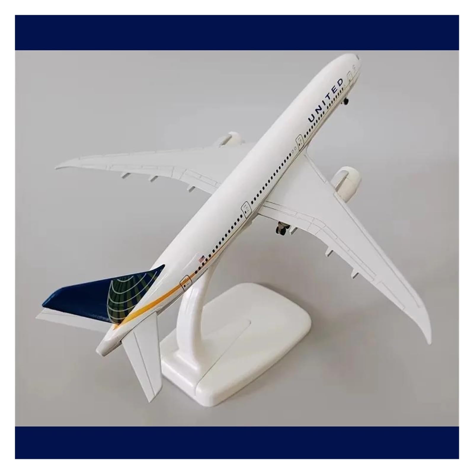 20 Centimetri per United B787 Modello di Aereo Boeing 787 Replica Mini Metallo Hobby Giocattoli Statico Ornamento Hobby Playgame Kit