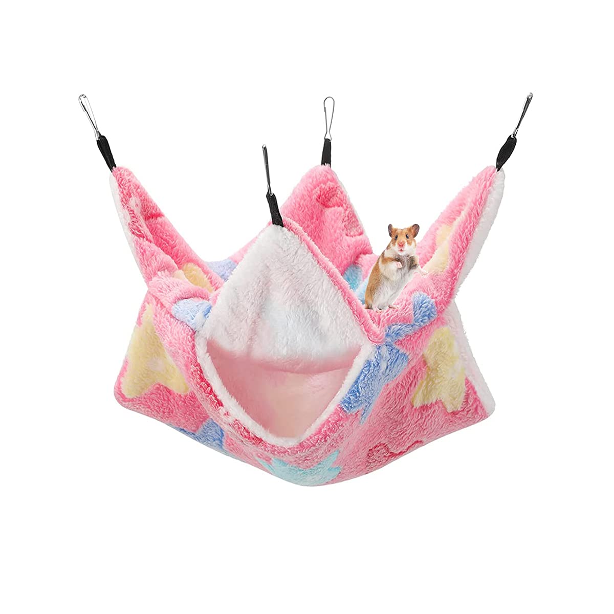 QeeHeng Hamaca para Ratas de hurón de Conejillo de Indias, Cama de túnel Colgante de Conejillo de Indias, Hamaca para Mascotas para Animales pequeños, Hamster, Chinchilla, Planeador de hurón,marrón — view 12