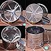 MENGCORE Baking Stainless Steel Shaker Sieve Cup Mesh Crank Flour Sifter with Measuring Scale Mark for Flour Icing Sugar