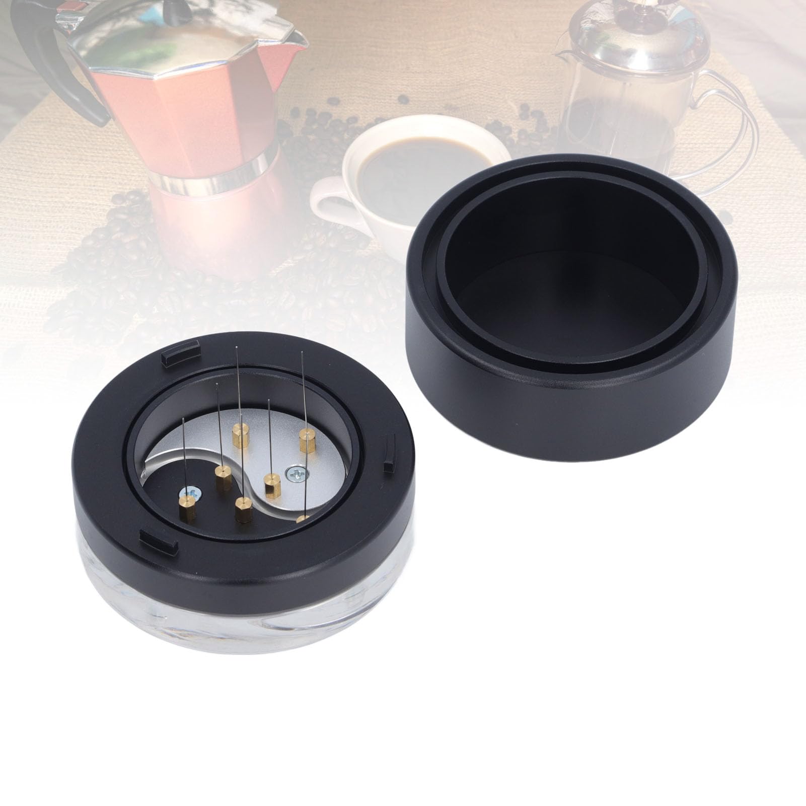 58mm profesjonalny dystrybutor kawy, obrót łożyska typ igły ze stali nierdzewnej narzędzie do dystrybucji kawy, do domowej kawiarni