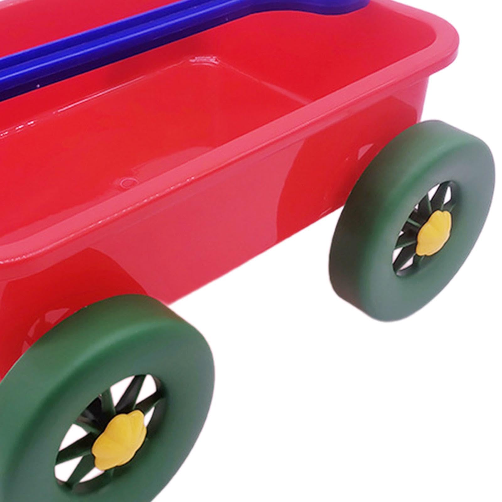 Carretto Giocattolo per Bambini, Veicolo da Costruzione, Carrello da Sabbia, Carretto per Bambini per L'Estate, Rosso