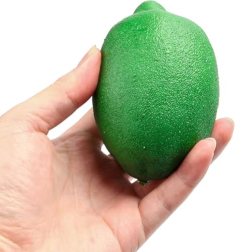 Miniatura 9 de 12 limones artificiales y limas  Limas artificiales de plástico grandes, limas de simulación de limas, fruta falsa de limón, modelo de fruta