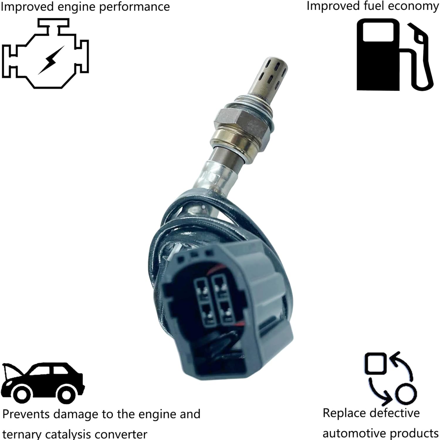 Dropwater Downstream Under Oxygen O2 Sensor Compatible with 2005-2004 Mazda 3,for 2007-2006 Mazda 5 2.0L 2.3L,Replaces#15776 75-4019 Es20371 24232 Sg1736