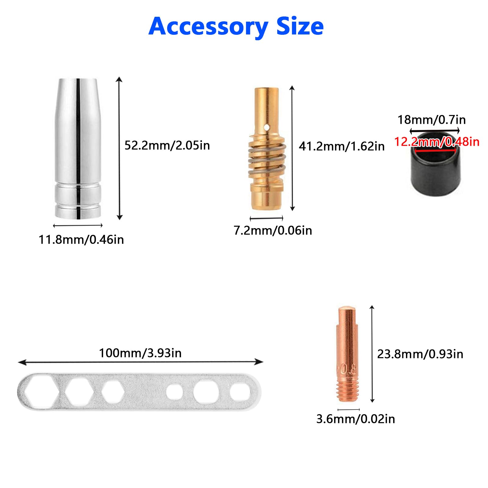 Lot De 2 Buses Coniques Pour Torches MIG Standard 12 X 54 Mm - 13 Mm AWELCO