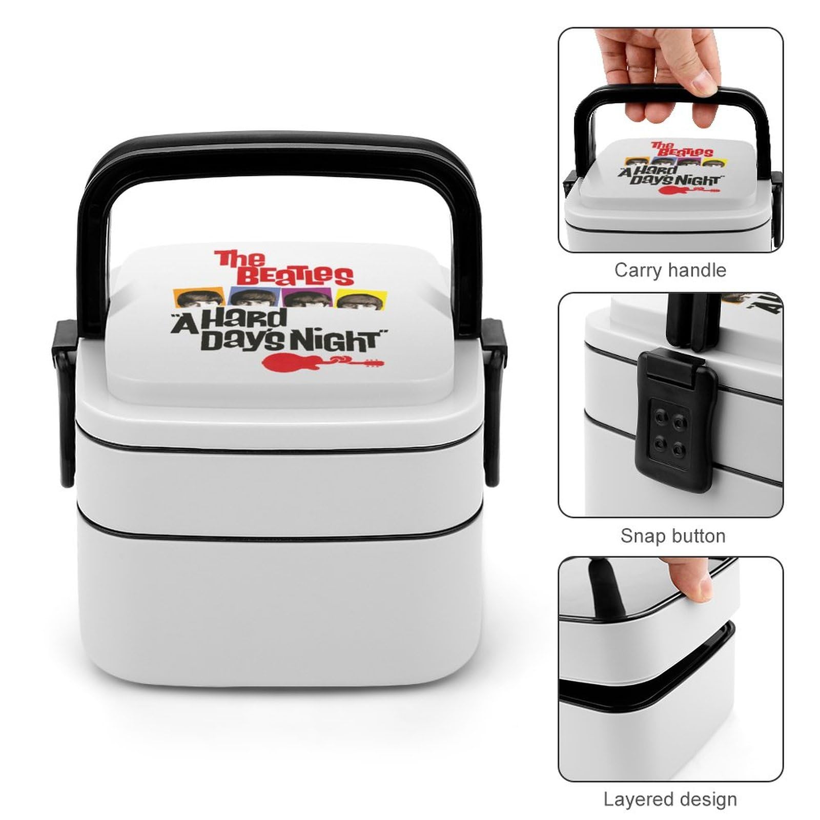Amazon｜弁当箱 2段 ザ・ビートルズ ランチボックス お弁当箱 ふんわり