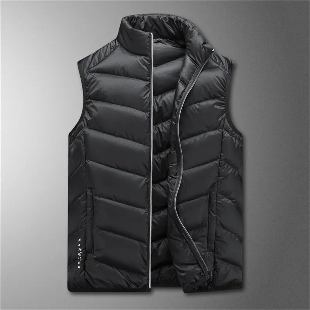 Vogrtcc Chaleco Informal De Plumón Para Hombre, Chaleco Ligero Y Fino Con Cuello Levantado, Chaleco Sin Mangas Cálido