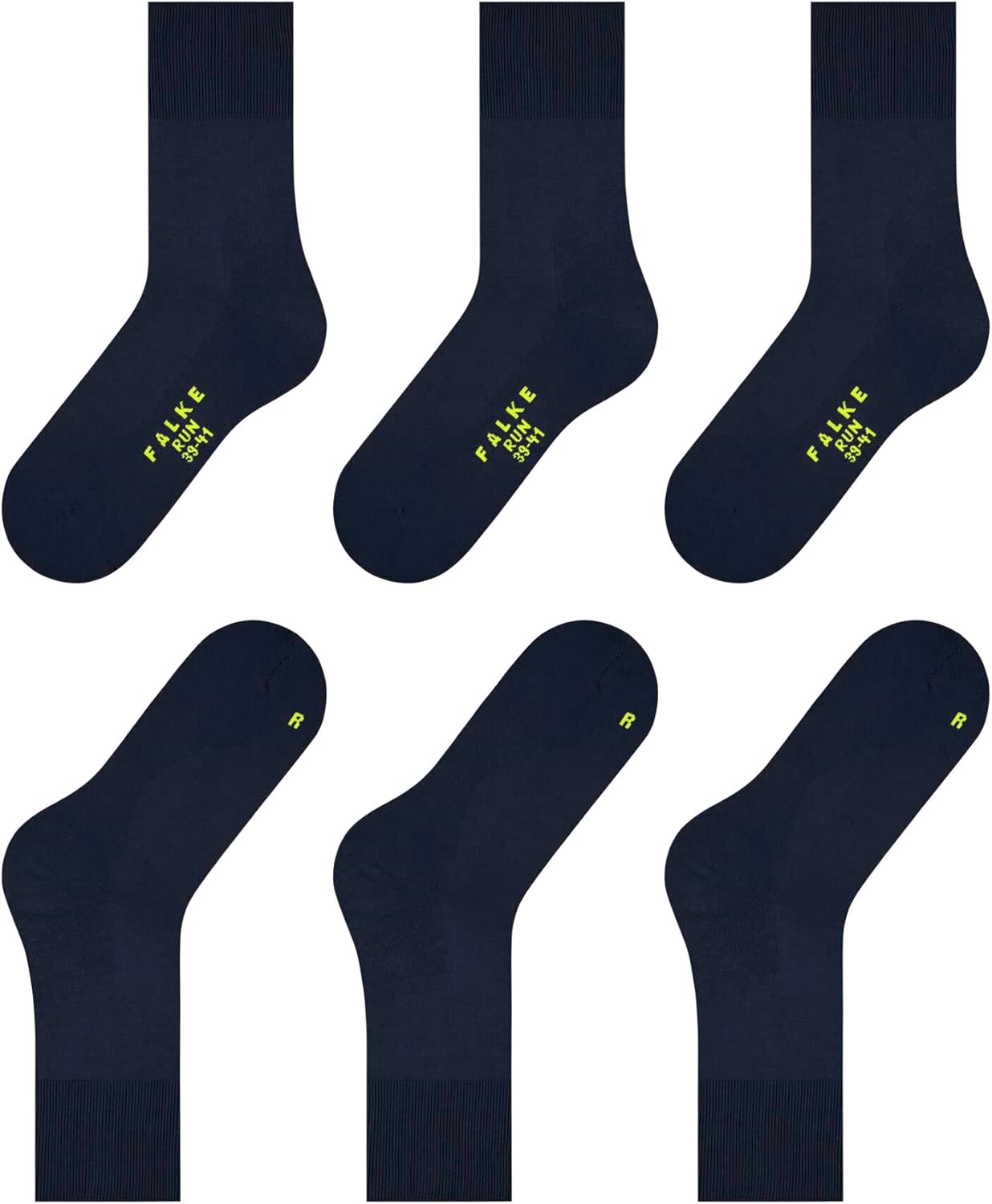 FALKE Unisex Run 3-Pack Socks, Breathable, Skin-Friendly, Cotton, 3 Pairs