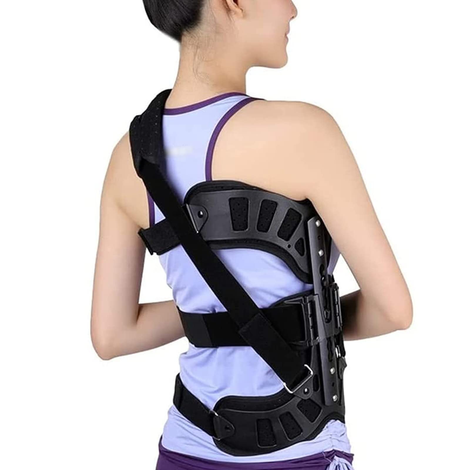 Postural Extension Back Straightener Brace, Scoliosis Posture Corrector, Adjustable Spinal Auxiliary Orthosis for Back Postoperative Recovery Men and Women