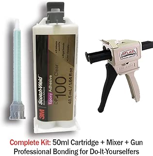 3M ScotchWeld DP100 3-5 Min Fast Set Machining & Potting Epoxy Adhesive (50ml/1.7oz w/Dispenser) - coolthings.us