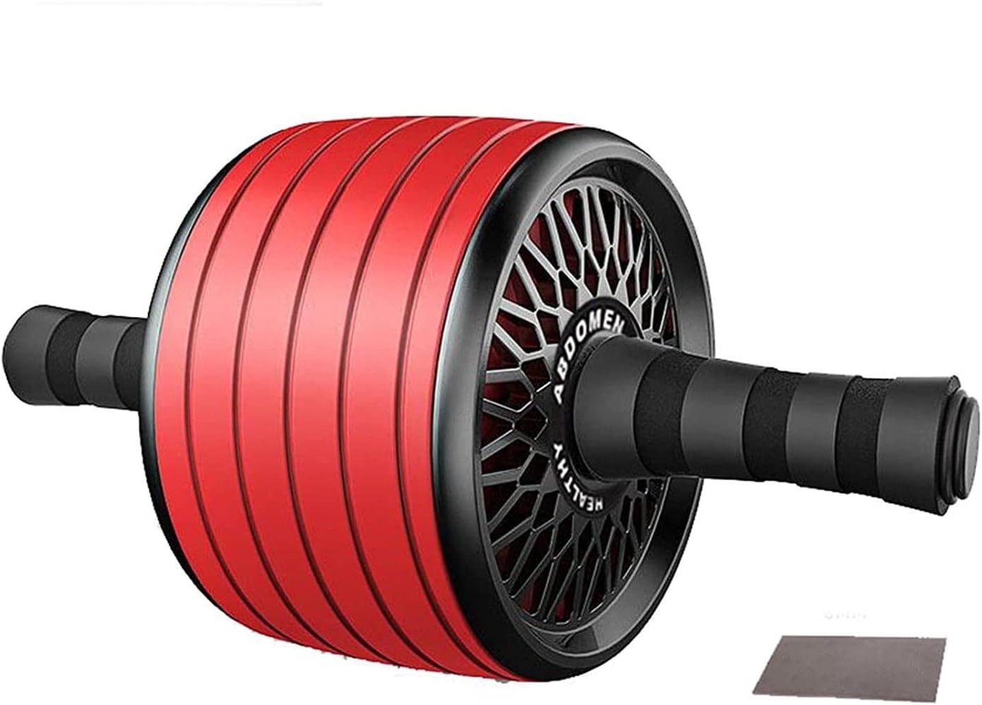Roller Wheel Exercise Equipment No Noise Abdominal Wheel Ab Roller with Mat for Arm Waist Leg Exercise Gym Fitness Equipment (Color : Red)