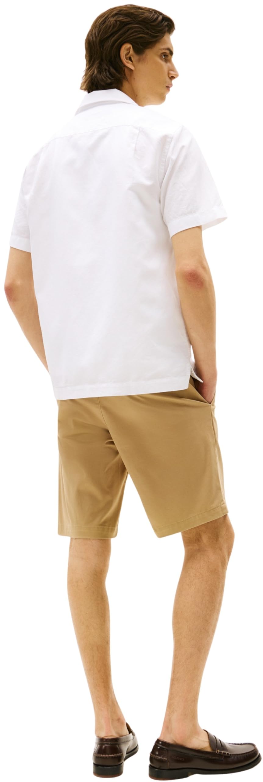Tommy Hilfiger Koszula S/S Mężczyźni Linen Blend Solid S/S Rf Shirt Mw0mw41296