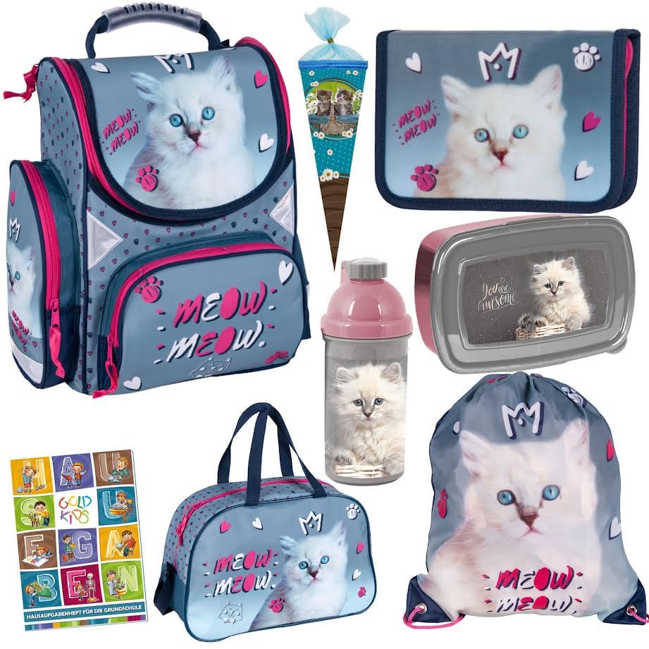 Dinosaurier Schulranzen Set – Mit Tornister, Federmappe, Brotdose, Trinkflasche Und Turnbeutel