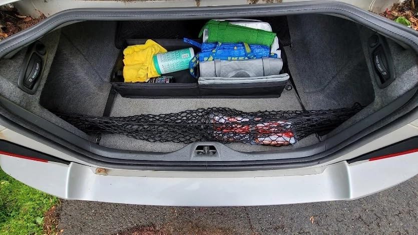 Miniatura 3 de EACCESSORIES EA Red de carga organizadora de maletero trasero para Volvo S90 2017-2023  Red de carga estilo sobre para sedán  Organizador de