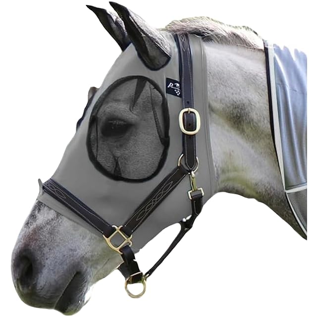 Professionals' Choice ProfCoice Comfort Fit Fly Mask - Máscara antimosca (Talla M), Color Negro