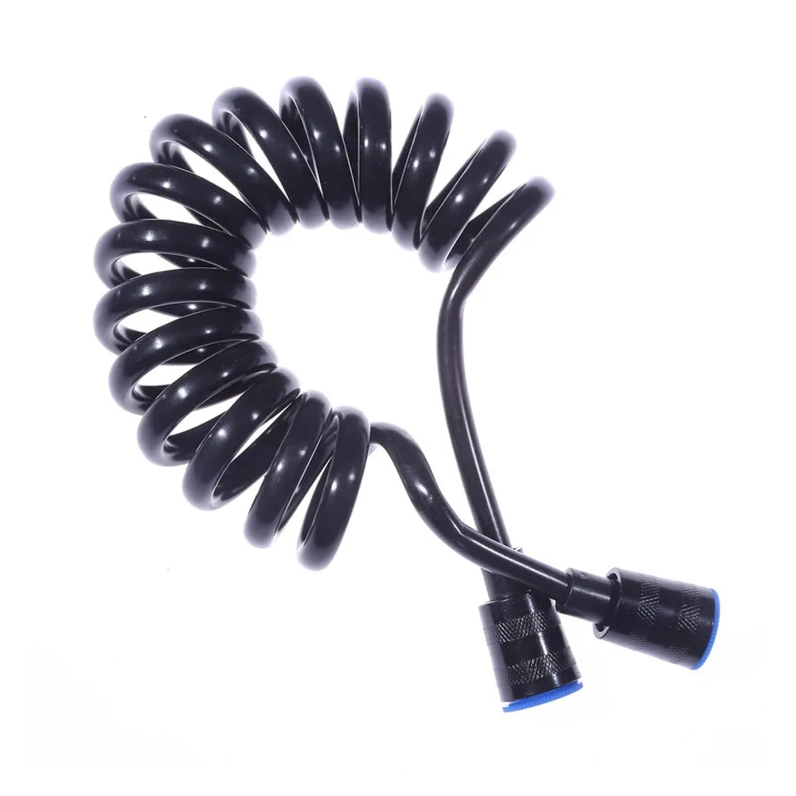 Manguera flexible de ducha de teléfono de 1,5 m/2 m, tubo de agua de poliuretano con ajuste universal G1/2 para inodoro, bidé y fontanería de baño (negro) - y extensible