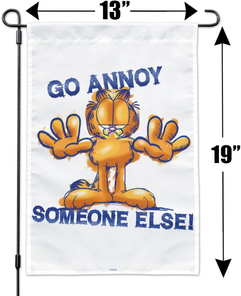 Garfield Go Annoy Someone Else Garden Yard Flag
