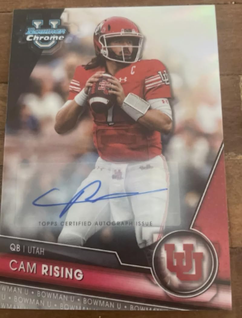 Football Trading Card NFL 2023 Bowman University Chrome Prospect Autograph #198 Cam Rising NM Near Mint Auto