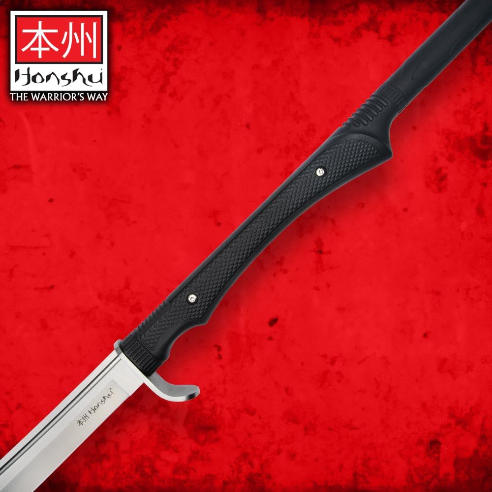 本州ナギナタと鞘 - 7cr13ステンレススチール刃 射出成形ナイロンハンドル ステンレスガード - 長さ67インチ