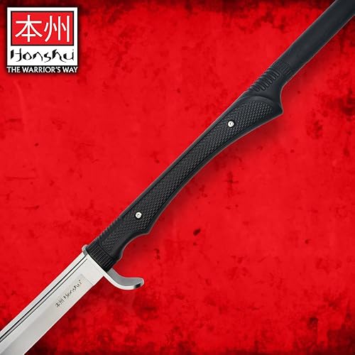 Miniatura 5 de Honshu Naginata - Espada y funda de arma de asta japonesa  Samurai y soldado de pie  Hoja de 18 pulgadas unida a eje largo  Equilibrado y pesado