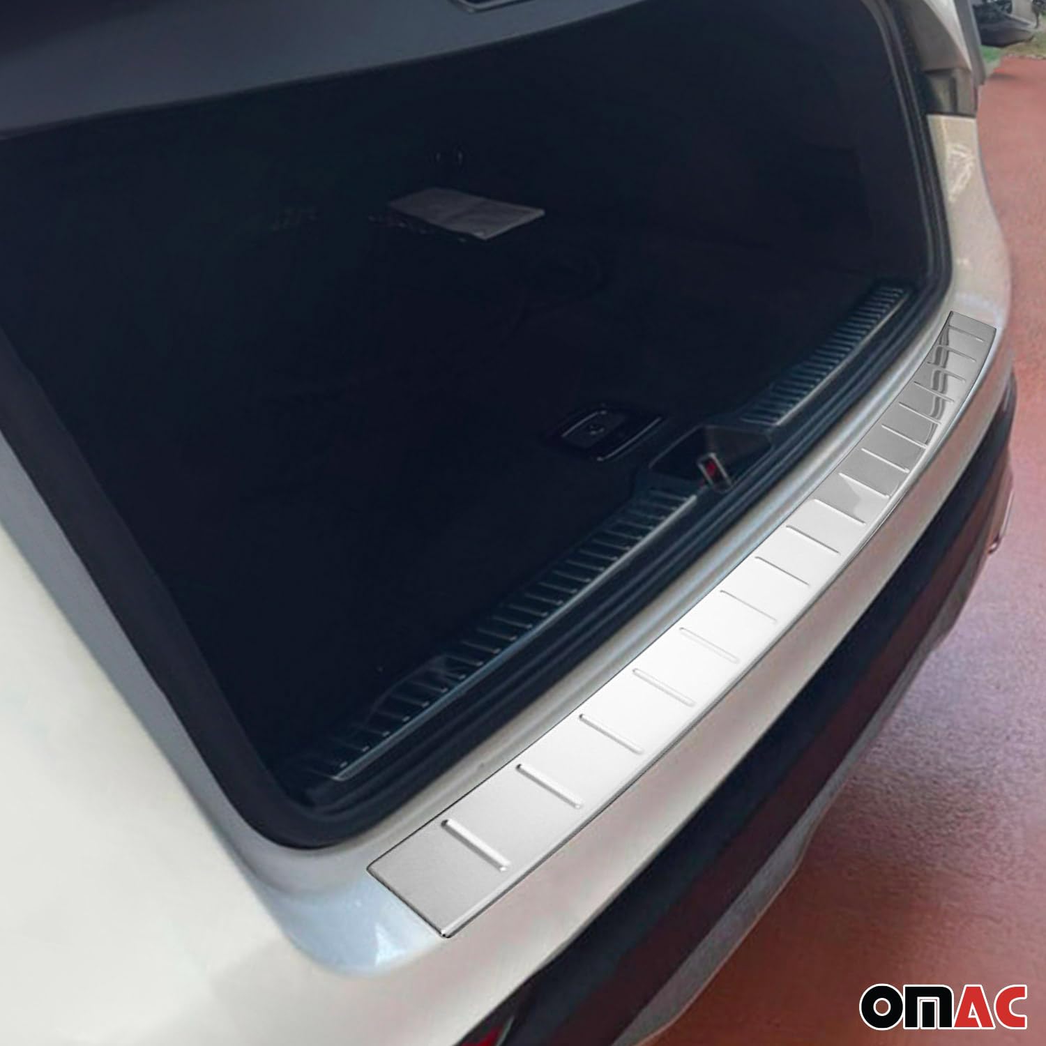 Ladekantenschutz Edelstahl Schwarz - Für Mercedes GLC X253 - 104,5cm - Einfache Montage