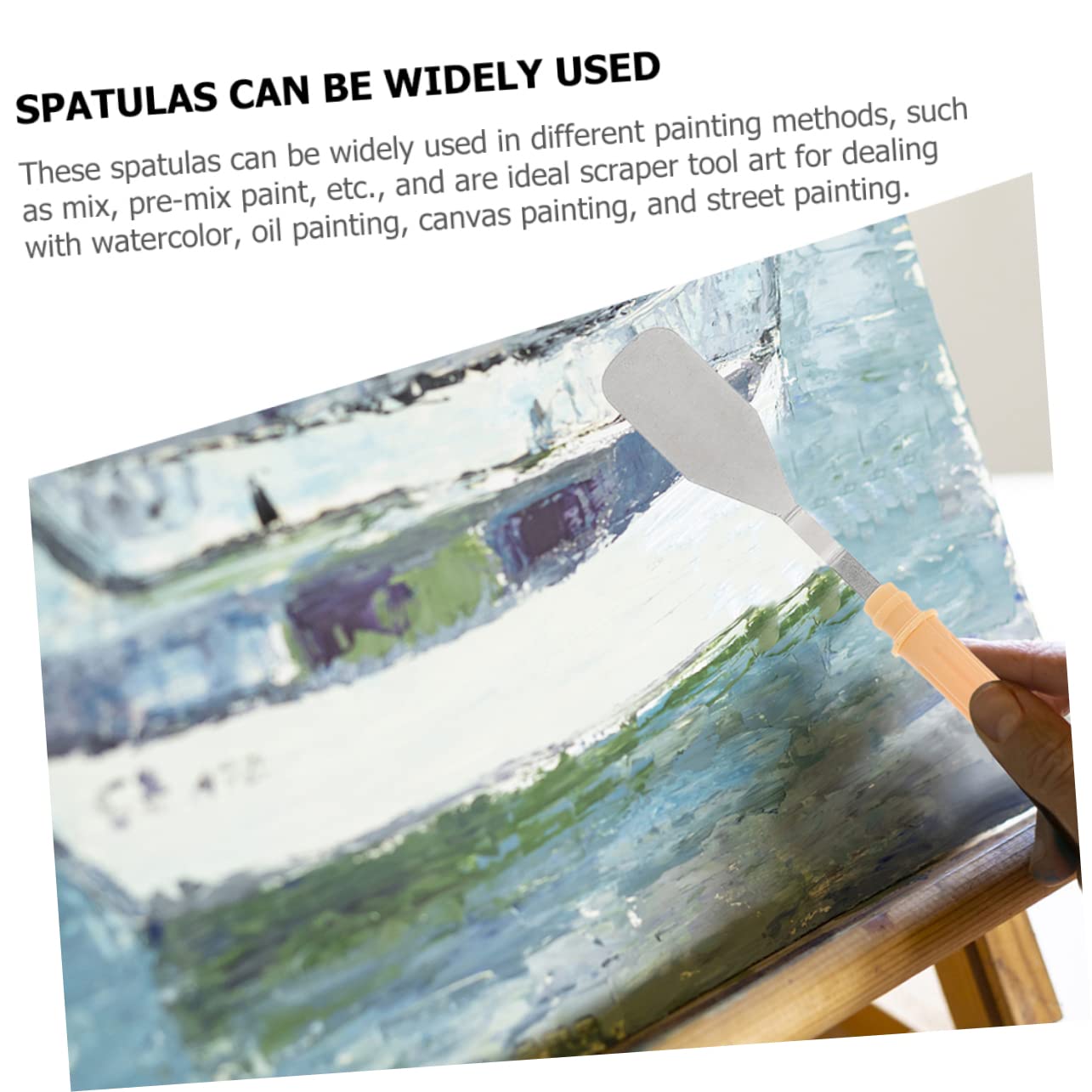 HAPINARY Painting Scrapers 12pcs Palette Knife Set Oil Paint Spatulas Art Painting Tools Spatula for Canvas Watercolor