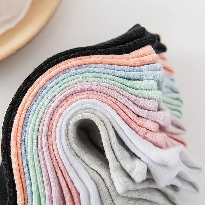 Image of NICSY New Desigen Girls Women's Comfort Ankle Length Socks No Show Low Cut Socks Multicolor (Free Size Pair Pack)