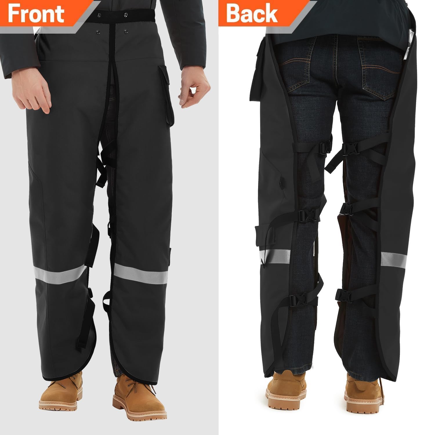 Motosierra Chaps Technical 8 Capas Clase B para usuarios de motosierras, color negro